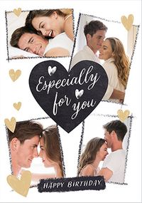Tap to view Especially For You 4 Photo Upload Birthday Card
