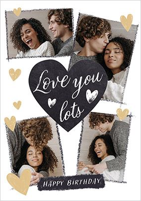 Photo of Love You Lots 4 Photo Upload Birthday Card