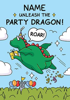 Photo of Farty Party Dragon Boys Birthday Card
