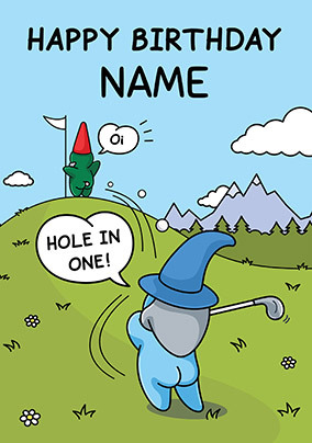 Hole in One Birthday Card