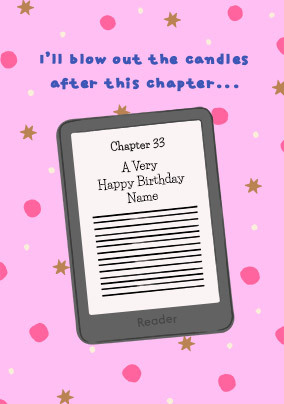 E-Reader Birthday Card