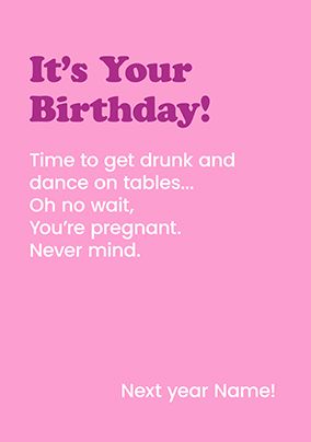 Photo of Pregnant On Your Birthday Card