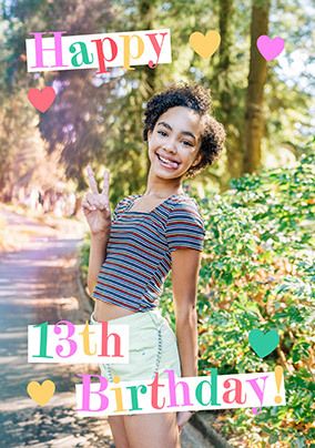 Photo of 13th Birthday Photo Upload Card