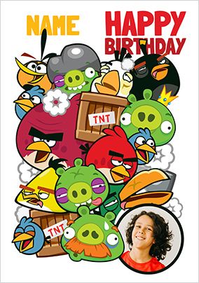 Photo of Angry Birds Birthday Photo Card