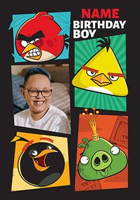 Tap to view Angry Birds Birthday Boy Birthday Photo Card