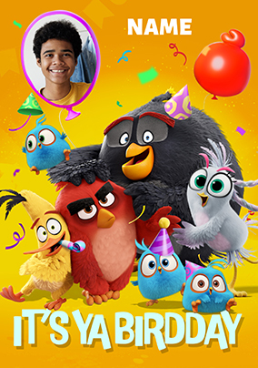 Angry Birds It's Ya Birdday Birthday Photo Card