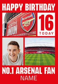Tap to view Arsenal Football Stadium 16th Birthday Photo Card