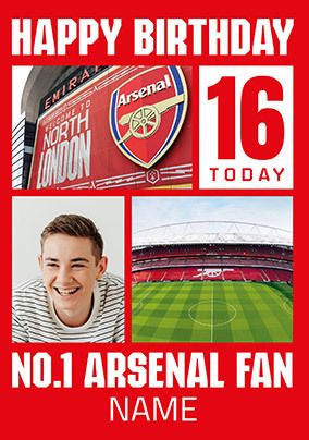 Photo of Arsenal Football Stadium 16th Birthday Photo Card