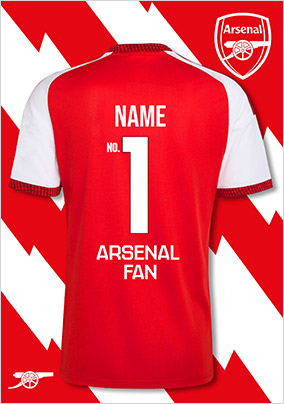 Arsenal Football Shirt Birthday Card