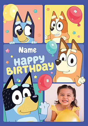 Bluey Birthday Party Photo Card