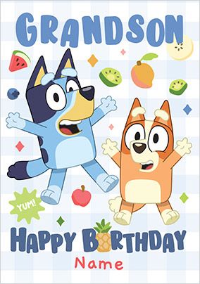 Photo of Bluey Grandson Birthday Card