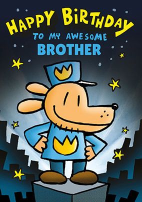 Photo of Dogman Awesome Brother Birthday Card