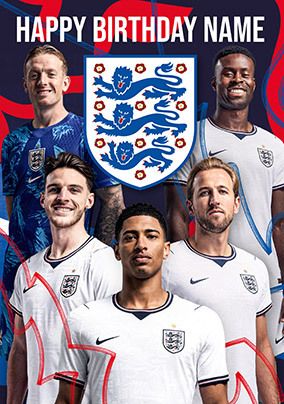 Photo of England Football Players Birthday Card