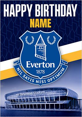 Photo of Everton Football Birthday Card