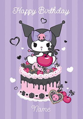 Photo of Sanrio Kuromi Birthday Cake Card