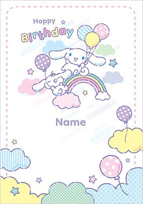 Photo of Sanrio Cinamoroll Rainbow Birthday Card