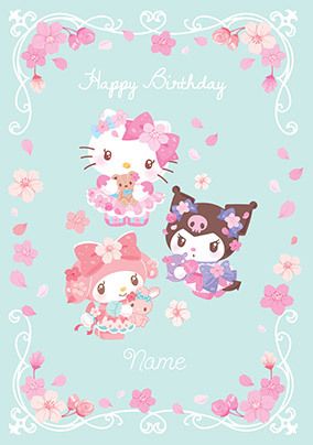 Photo of Hello Kitty & Friends Happy Birthday Card