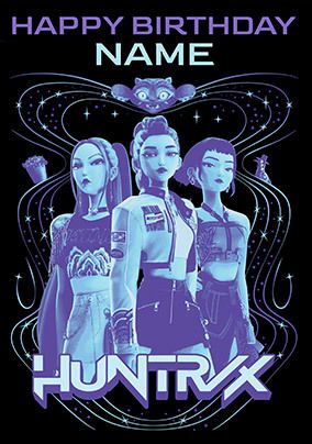 Photo of Kpop Demon Hunters Huntrix Birthday Card