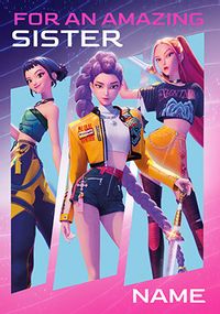 Tap to view Kpop Demon Hunters Sister Birthday Card