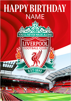 Liverpool Football Birthday Card