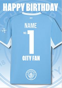 Tap to view Manchester City Football Shirt Birthday Card