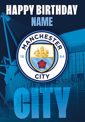 Photo of Manchester City Football Birthday Card