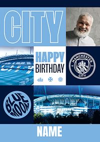 Tap to view Manchester City Football Birthday Photo Card