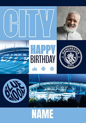 Photo of Manchester City Football Birthday Photo Card