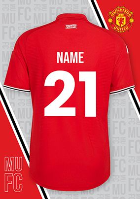 Photo of Man United Football Shirt 21st Birthday Card