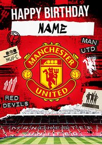 Tap to view Man United Football Birthday Card