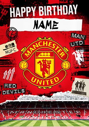 Photo of Man United Football Birthday Card