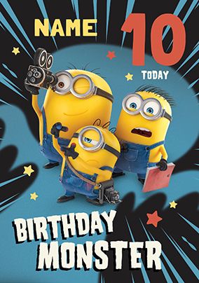 Photo of Minions & Monsters 10th Birthday Card