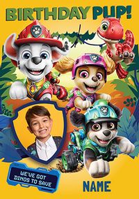 Tap to view Paw Patrol Dino Movie Birthday Photo Card