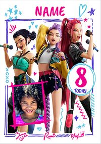 Tap to view Kpop Demon Hunters 8 today Birthday Photo Card