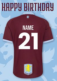 Tap to view Aston Villa Football Shirt 21st Birthday Card