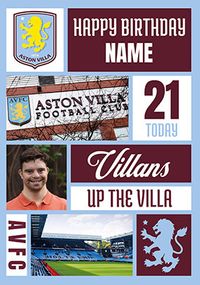 Tap to view Aston Villa Football Club Villans Birthday Photo Card