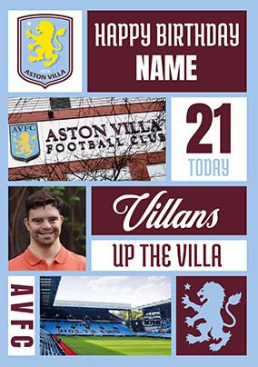 Photo of Aston Villa Football Club Villans Birthday Photo Card