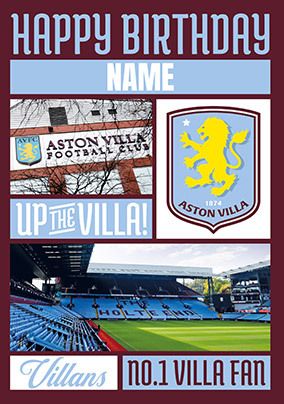 Photo of Aston Villa Football Club Villans Birthday Card