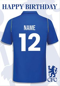 Tap to view Chelsea Football Shirt 12th Birthday Card