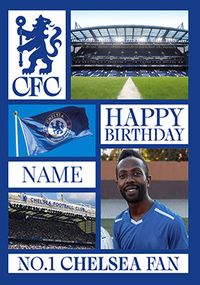 Tap to view Chelsea Football Fan Birthday Photo Card
