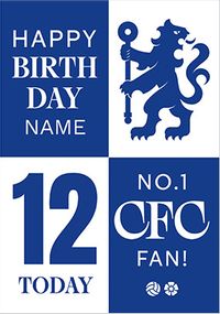 Tap to view Chelsea Football Fan 12th Birthday Card