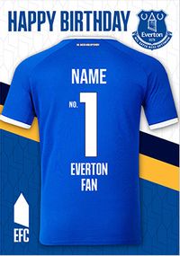 Tap to view Everton no.1 Football Fan Birthday Card