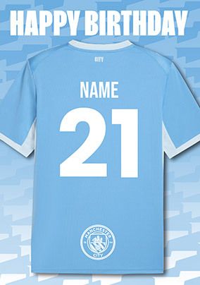 Photo of Manchester City Football Shirt 21st Birthday Card
