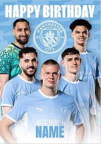Tap to view Manchester City Male Football Players Birthday Card