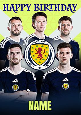 Photo of Scotland Male Football Players Birthday Card
