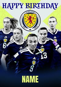 Tap to view Scotland Female Football Players Birthday Card