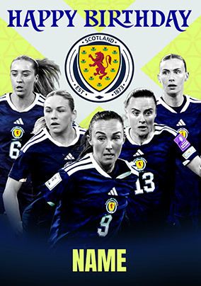 Photo of Scotland Female Football Players Birthday Card