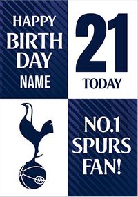 Tap to view Tottenham Spurs Football 21 Today Birthday Card