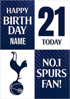 Photo of Tottenham Spurs Football 21 Today Birthday Card