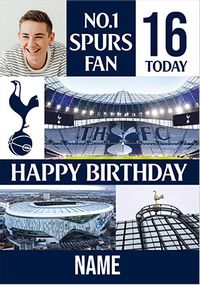 Tap to view Tottenham Spurs Football 16 Today Birthday Photo Card